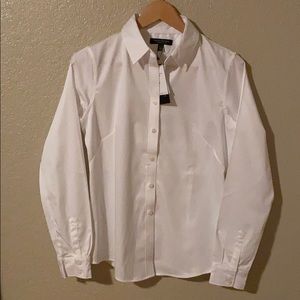Banana Republic - White long sleeved shirt, NWT, 8